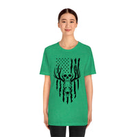 US Deer Skull-Unisex Bella Canvas Jersey Short Sleeve Tee