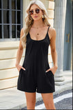 Scoop Neck Cami Romper with Pockets