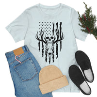 US Deer Skull-Unisex Bella Canvas Jersey Short Sleeve Tee