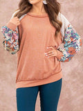 Exposed Seam Round Neck Blouse