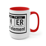 Father Element Two-Tone Coffee Mugs, 15oz