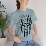 US Deer Skull-Unisex Bella Canvas Jersey Short Sleeve Tee