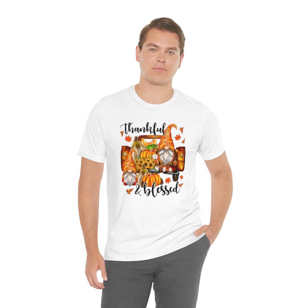 Thanksgiving Gnomes- Bella Canvas Unisex Jersey Short Sleeve Tee