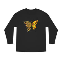 Faith Butterfly & sunflowers Long Sleeve Crewneck Tee