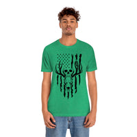 US Deer Skull-Unisex Bella Canvas Jersey Short Sleeve Tee