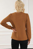 Texture Round Neck Long Sleeve Sweatshirt