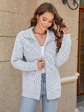 Zip-Up Collared Cardigan with Pockets