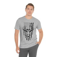 US Deer Skull-Unisex Bella Canvas Jersey Short Sleeve Tee