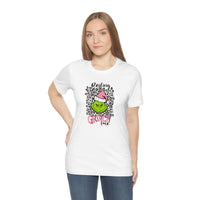 Pink Resting Grinchmas Bella Canvas Tee