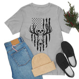 US Deer Skull-Unisex Bella Canvas Jersey Short Sleeve Tee