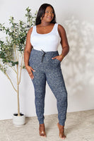 LOVEIT Heathered Drawstring Leggings with Pockets