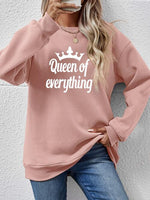 Letter Graphic Round Neck Sweatshirt