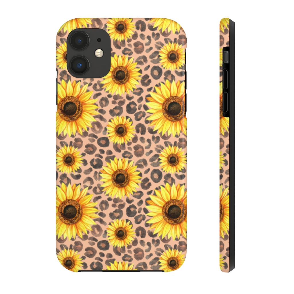 Leopard sunflower Case Mate Tough Phone Cases