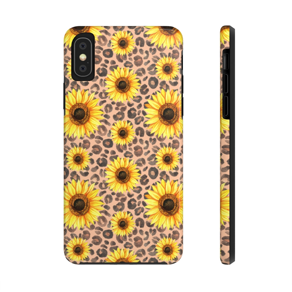 Leopard sunflower Case Mate Tough Phone Cases
