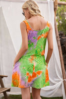 Tie-Dye Sleeveless Dress with Pockets