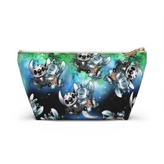 Stitch as Jack & Sally -Accessory Pouch w T-bottom