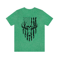 US Deer Skull-Unisex Bella Canvas Jersey Short Sleeve Tee