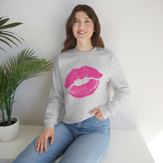 Hot Pink Lips Crewneck Sweatshirt