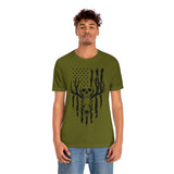 US Deer Skull-Unisex Bella Canvas Jersey Short Sleeve Tee