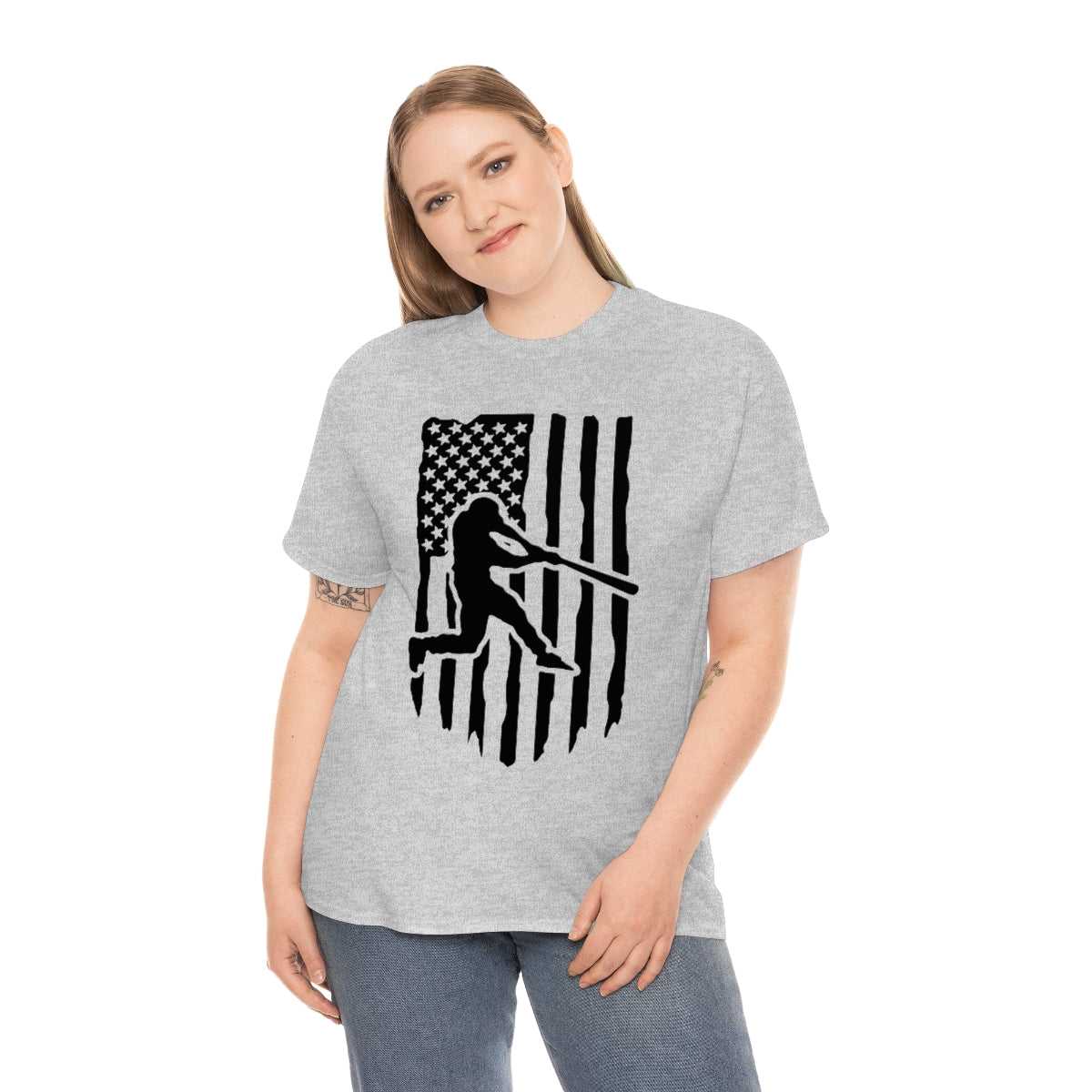 Unisex Baseball Flag Cotton Tee