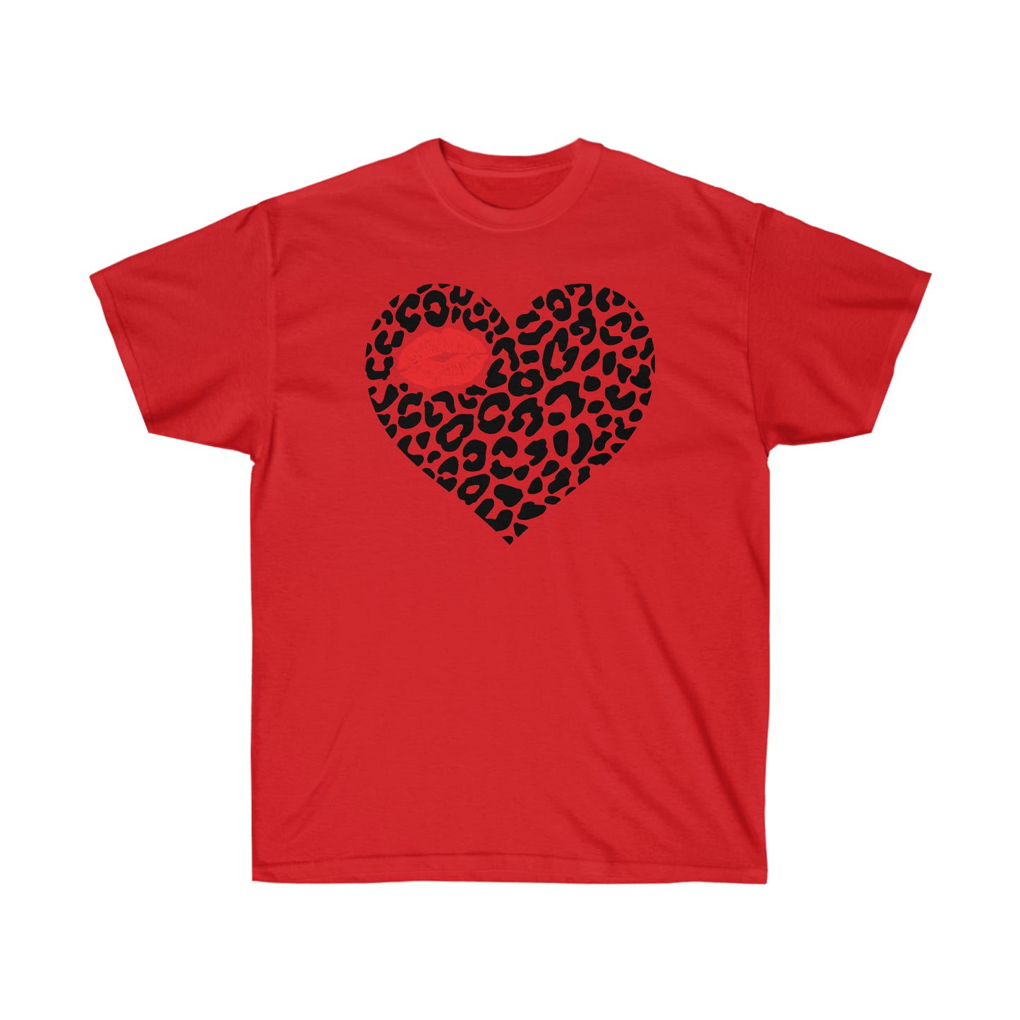 Leopard Heart Cotton Tee (Matching Kids Available)