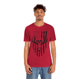 US Deer Skull-Unisex Bella Canvas Jersey Short Sleeve Tee