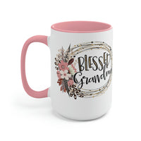 Blessed Grandma Two-Tone Coffee Mugs, 15oz