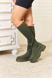 WILD DIVA Footwear Knee High Platform Sock Boots