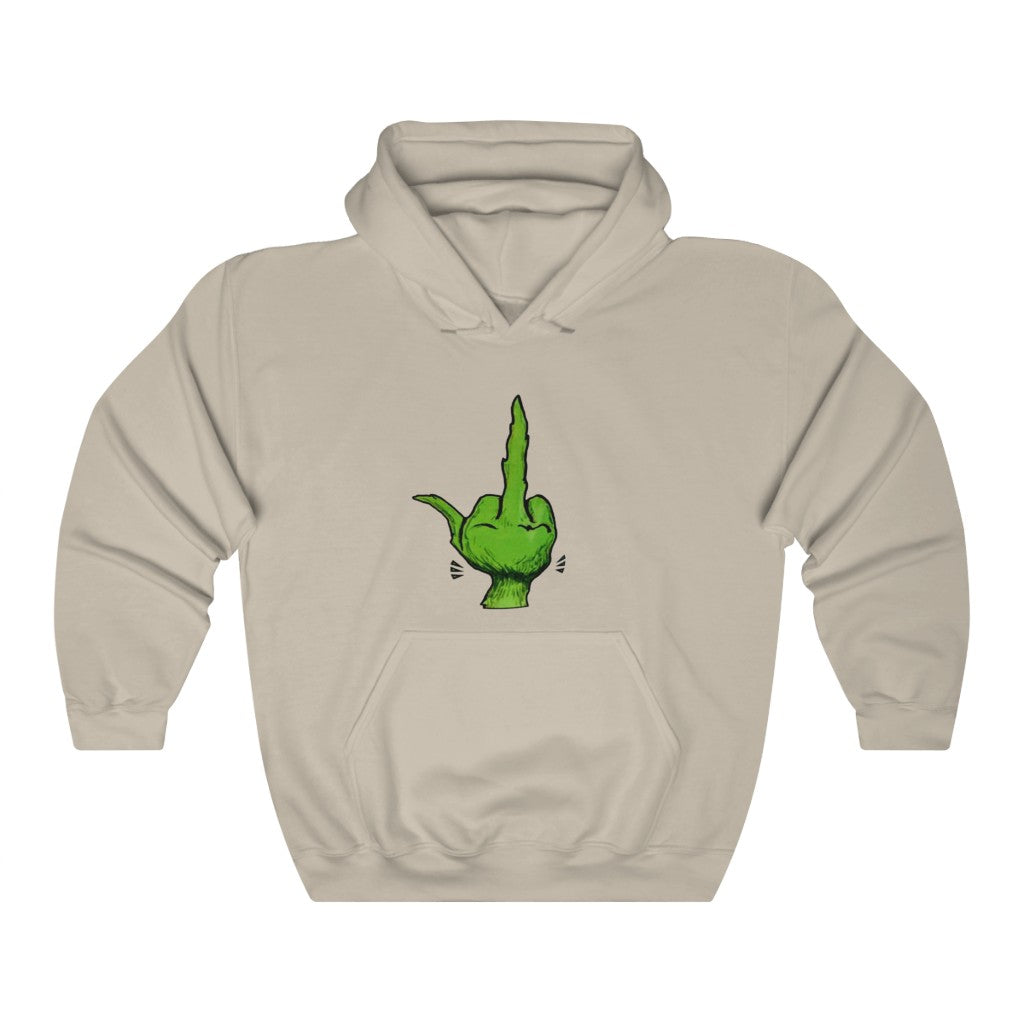 Grinch Middle Finger- Unisex Hooded Sweatshirt