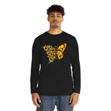 Faith Butterfly & sunflowers Long Sleeve Crewneck Tee