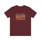 Turkey Gravy Beans & Rolls- Unisex Jersey Short Sleeve Tee