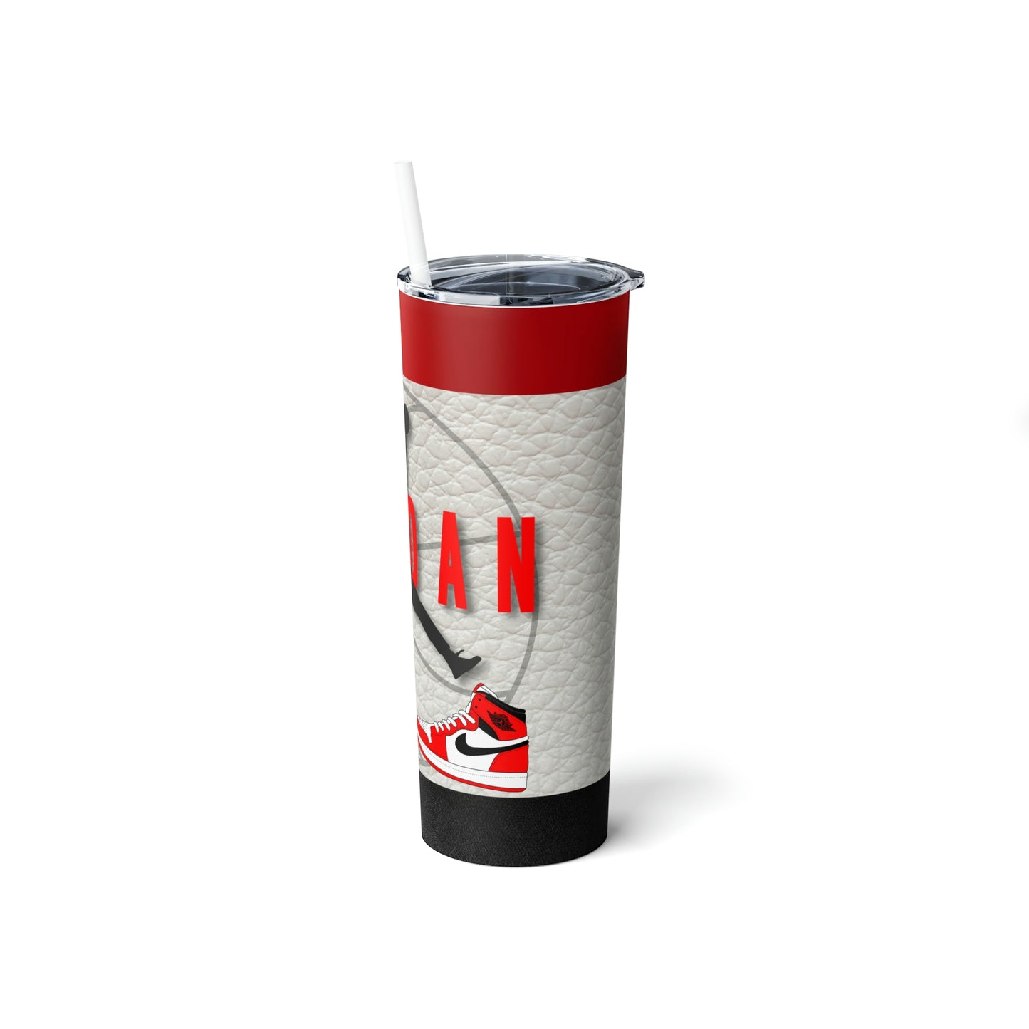Jumpman Skinny Steel Tumbler with Straw, 20oz