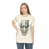 US Deer Skull-Unisex Bella Canvas Jersey Short Sleeve Tee