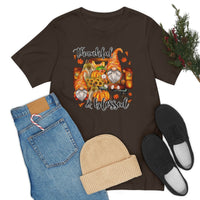 Thanksgiving Gnomes- Bella Canvas Unisex Jersey Short Sleeve Tee