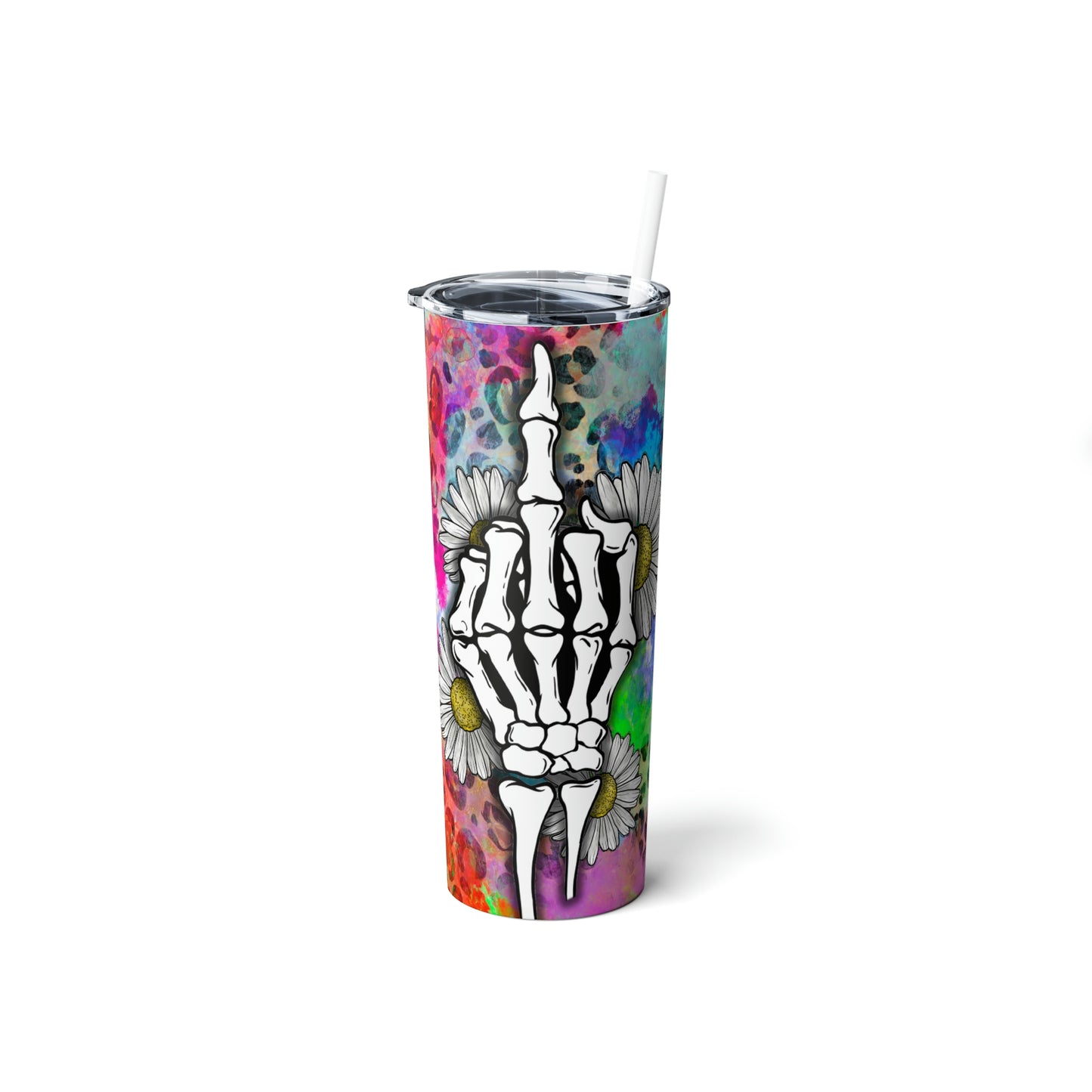 F Everything Skinny Steel Tumbler with Straw, 20oz