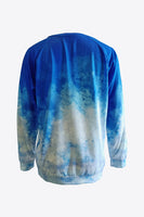 Tie-Dye Butterfly Graphic Raglan Sleeve Sweatshirt