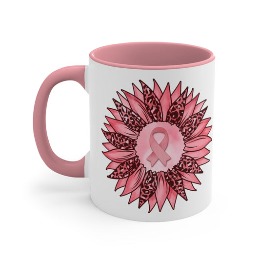 Breast Cancer Awareness Accent Coffee Mug, 11oz