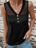 Lace Detail V-Neck Tank