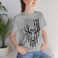 US Deer Skull-Unisex Bella Canvas Jersey Short Sleeve Tee