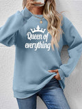 Letter Graphic Round Neck Sweatshirt