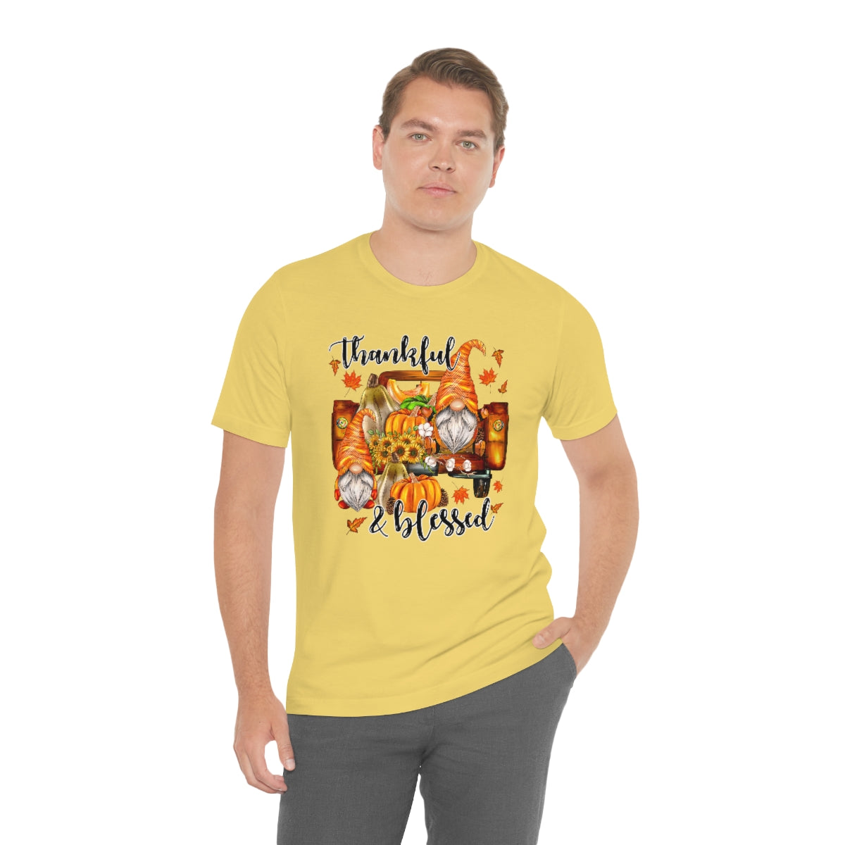 Thanksgiving Gnomes- Bella Canvas Unisex Jersey Short Sleeve Tee