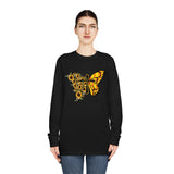 Faith Butterfly & sunflowers Long Sleeve Crewneck Tee