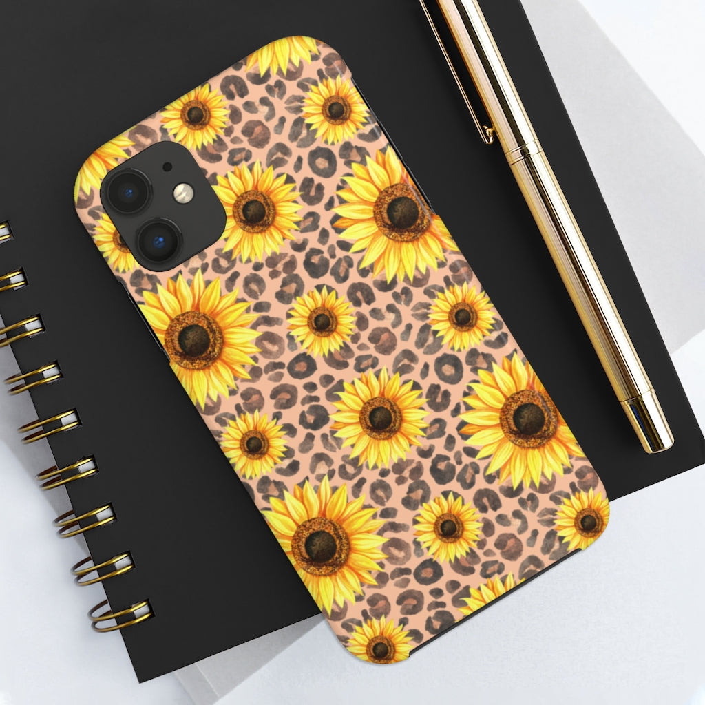 Leopard sunflower Case Mate Tough Phone Cases