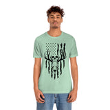 US Deer Skull-Unisex Bella Canvas Jersey Short Sleeve Tee