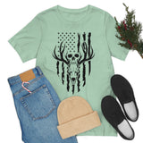 US Deer Skull-Unisex Bella Canvas Jersey Short Sleeve Tee