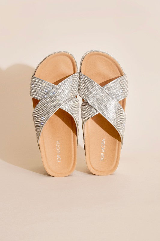 SODA APOLLO RHINESTONE SLIDES