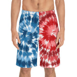 4th of July Men's Tie Dye Board Shorts