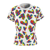 Heart Puzzle Pieces- Autism Awareness Women's Tee