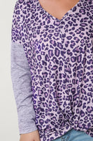 Leopard V-Neck Long Sleeve T-Shirt