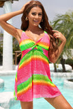 Full Size Twist Front Sleeveless Swim Dress